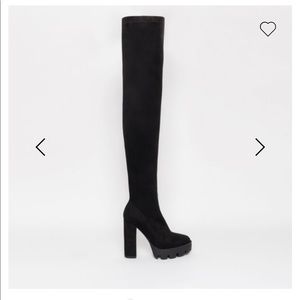 🏅OverTheKnee Chunky Heel Platform Black Boots